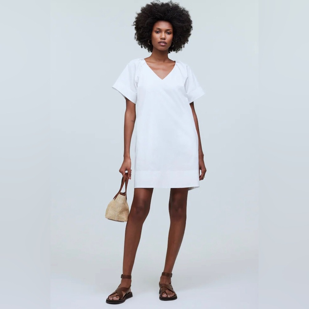 NWT Madewell V-Neck Mini Shirtdress